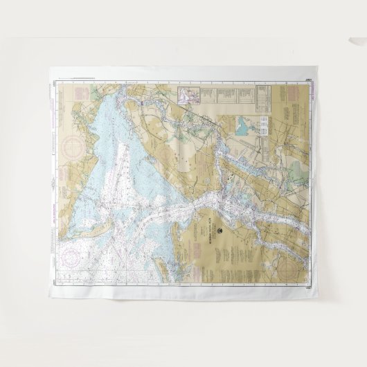 New York Harbor Nautische Grafiek 12327 Wandkleed (Voorkant (horizontaal))