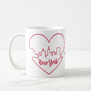 New York Heart nom personnalisé tasses