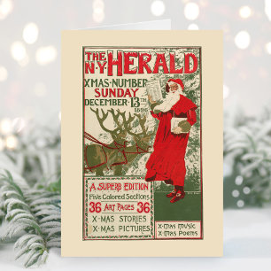  New York Herald Christmas Edition Feestdagen Kaart