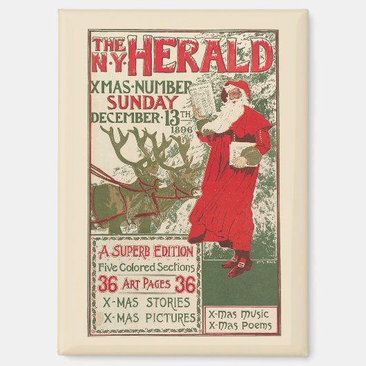  New York Herald Christmas Edition Magneet (Voorkant)