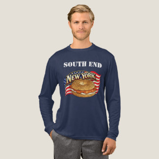 New York Heren Bella+Canvas Lange Mouwen Donker Tri-Blend Shirt