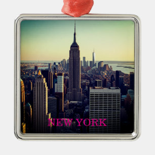 New York – Het Empire State-icoon Metalen Ornament