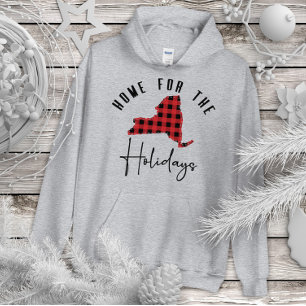 New York Holiday Buffalo Plaid Home Sweat - shirt