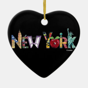 New York Holiday Ceramic Ornament