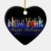 New York Holiday Ceramic Ornament (Achterkant)