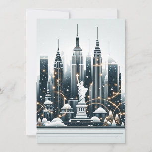 New York Holiday Elegance - Kerstmis Feestdagenkaart