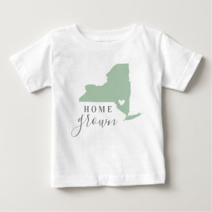 New York Home Grown State-kaart bewerkbare kleur