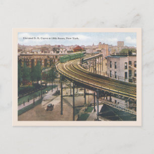New York hooggeplaatste Railroad 110th Street Briefkaart
