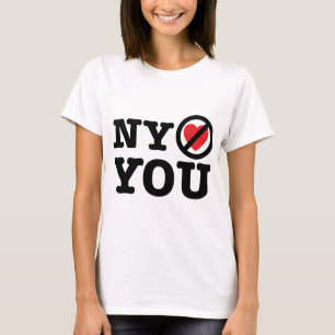 new york houdt niet van je , ik hou van elke parod t-shirt