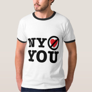 new york houdt niet van je , ik hou van elke parod t-shirt