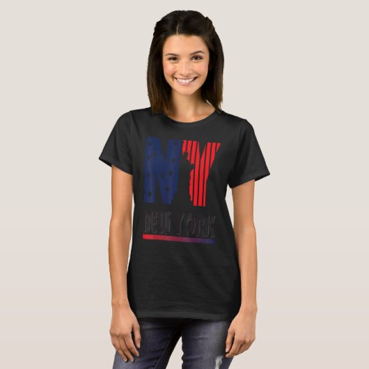 New York Idea Cool American Flag T-shirt (Voorkant volledig)