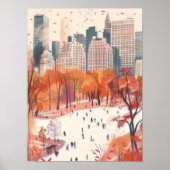 New York Illustration Central Park Impression New (Devant)