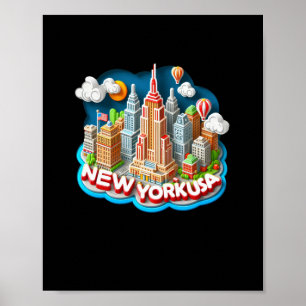 New York in de Verenigde Staten Sticker Poster