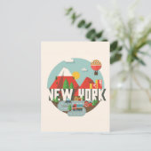New York in design Briefkaart (Staand voorkant)