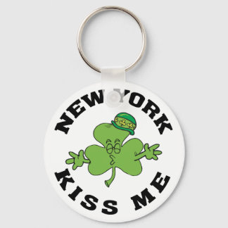 New York Irish Kiss me Gift Sleutelhanger