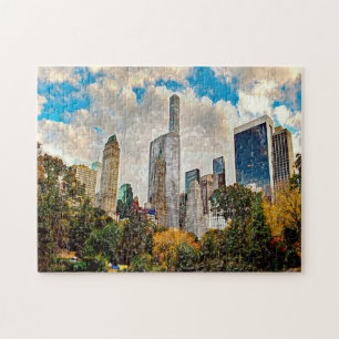 New York is het beste Central Park. Abstract. Legpuzzel