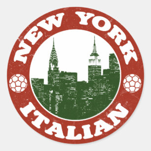 New York Italiaans Amerikaans Ronde Sticker