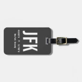 New York JFK Airport Code - Luchtvaart Bagagelabel (Voorkant horizontaal)