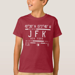 New York JFK International Airport Code Kinder T-shirt
