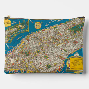 New York Kaart Cosmetische Tas
