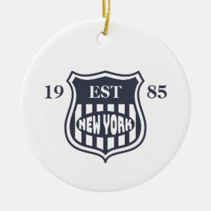 New York Keramisch Ornament