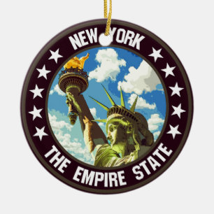 New York Keramisch Ornament
