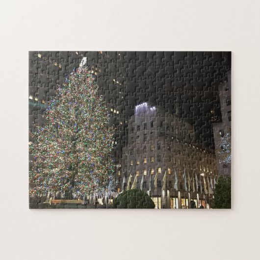 New York Kerstmis NYC Rockefeller Center Tree Legpuzzel (Horizontaal)