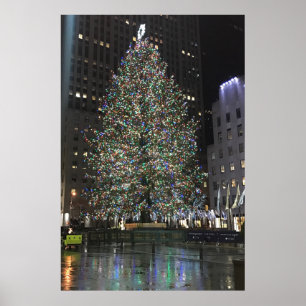 New York Kerstmis NYC Rockefeller Center Tree Poster