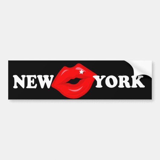 New York Kiss Bumpersticker (Voorkant)