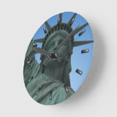 New York Klock Statue of Liberty Wall Clock Ronde Klok (Hoek)
