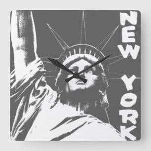 New York Klock Statue of Liberty Wall Clock Vierkante Klok