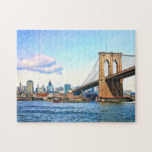 New York-landhoofd van de Brooklyn Bridge Legpuzzel