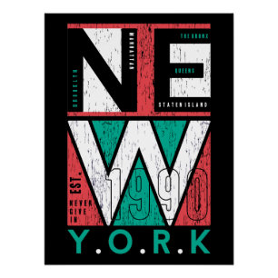 New York Legacy: stadsdelen, geschiedenis en veerk Perfect Poster