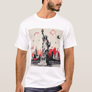 New York Liberty beeld Mannen T-shirt