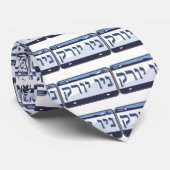 New York License Bord in het Hebreeuws Stropdas (Opgerold)