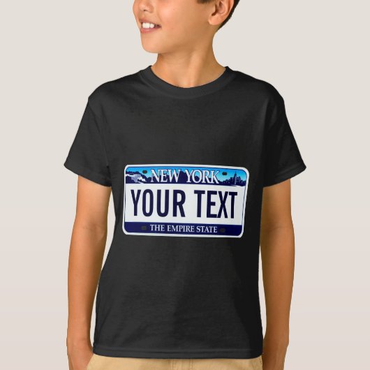 New York License Plate _1  T-shirt (Voorkant)
