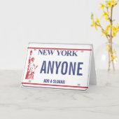 New York Licentie Bord (gepersonaliseerd) Kaart (Gele Bloem)