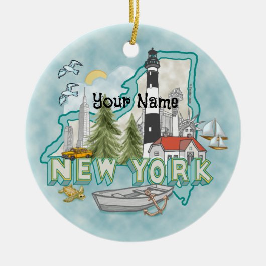 New York Lighthouse Ornament (Voorkant)