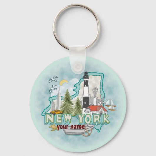 New York Lighthouse sleutelhanger (Voorkant)