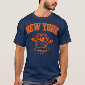 New York Long Island Hockey Team ontwerp T-shirt