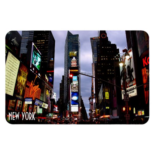 New York Magnet NY City Time Carré NY Souvenir (Horizontal)