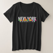 New York Manhattan skyline avec palmiers (Design devant)