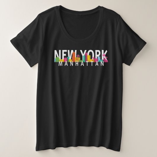New York Manhattan skyline avec palmiers (Design devant)