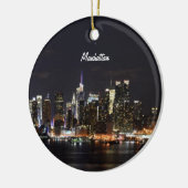 New York, Manhattan Skyline Keramisch Ornament (Links)