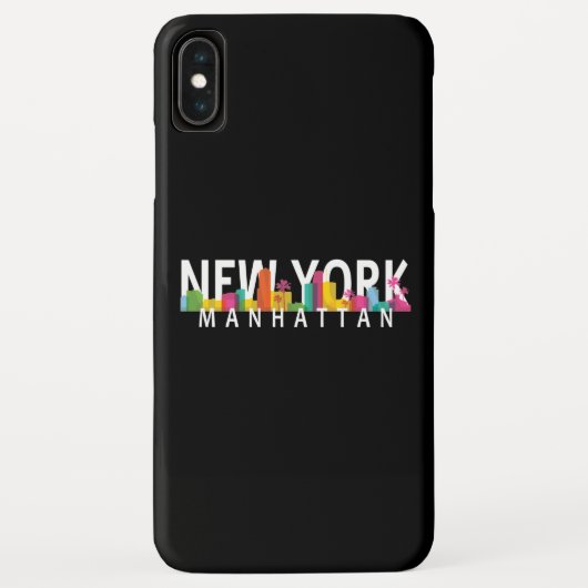 New York Manhattan skyline met palmen Case-Mate iPhone Case (Achterkant)
