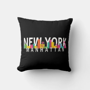 New York Manhattan skyline met palmen Kussen