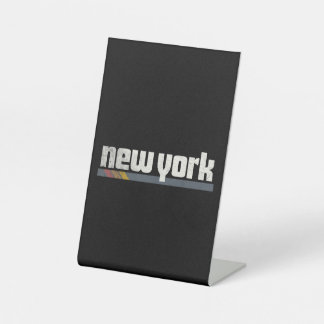 New York Mannen Vrouwen Gift Reclamebord Met Voetstuk
