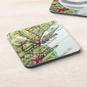 New York Map Bier Onderzetter (Linkerzijde)