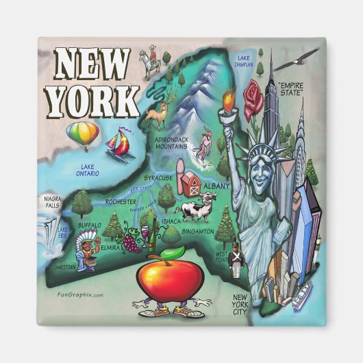 New York Map Magneet (Voorkant)