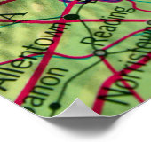 New York Map Poster (Hoek)